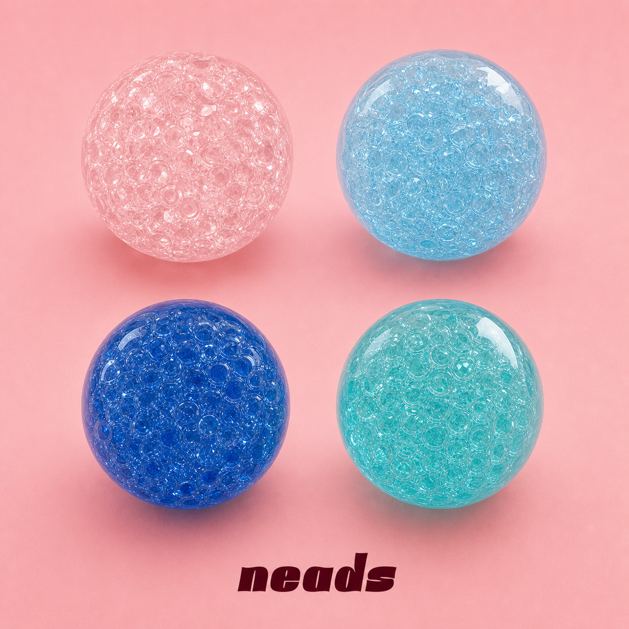 Crystal Drop Sculpting Squishy | Moldable Jelly & Bead Sensory Toy ｜neads