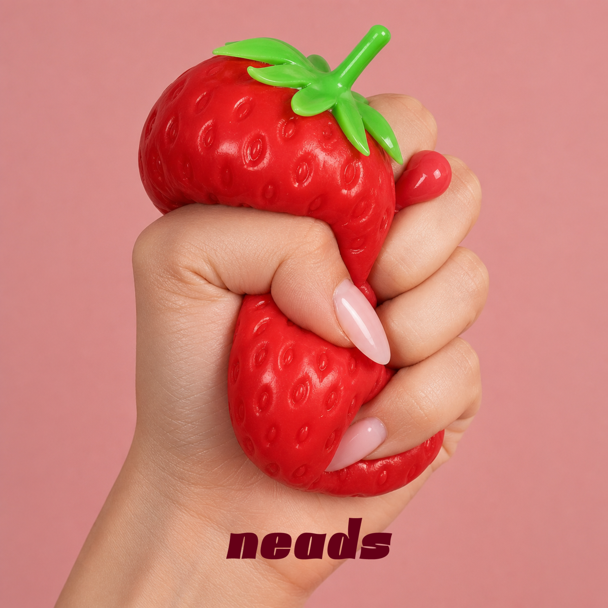 The Crunchy Strawberry Squishy | Hyper-Realistic ASMR Sensory Toy ｜neads