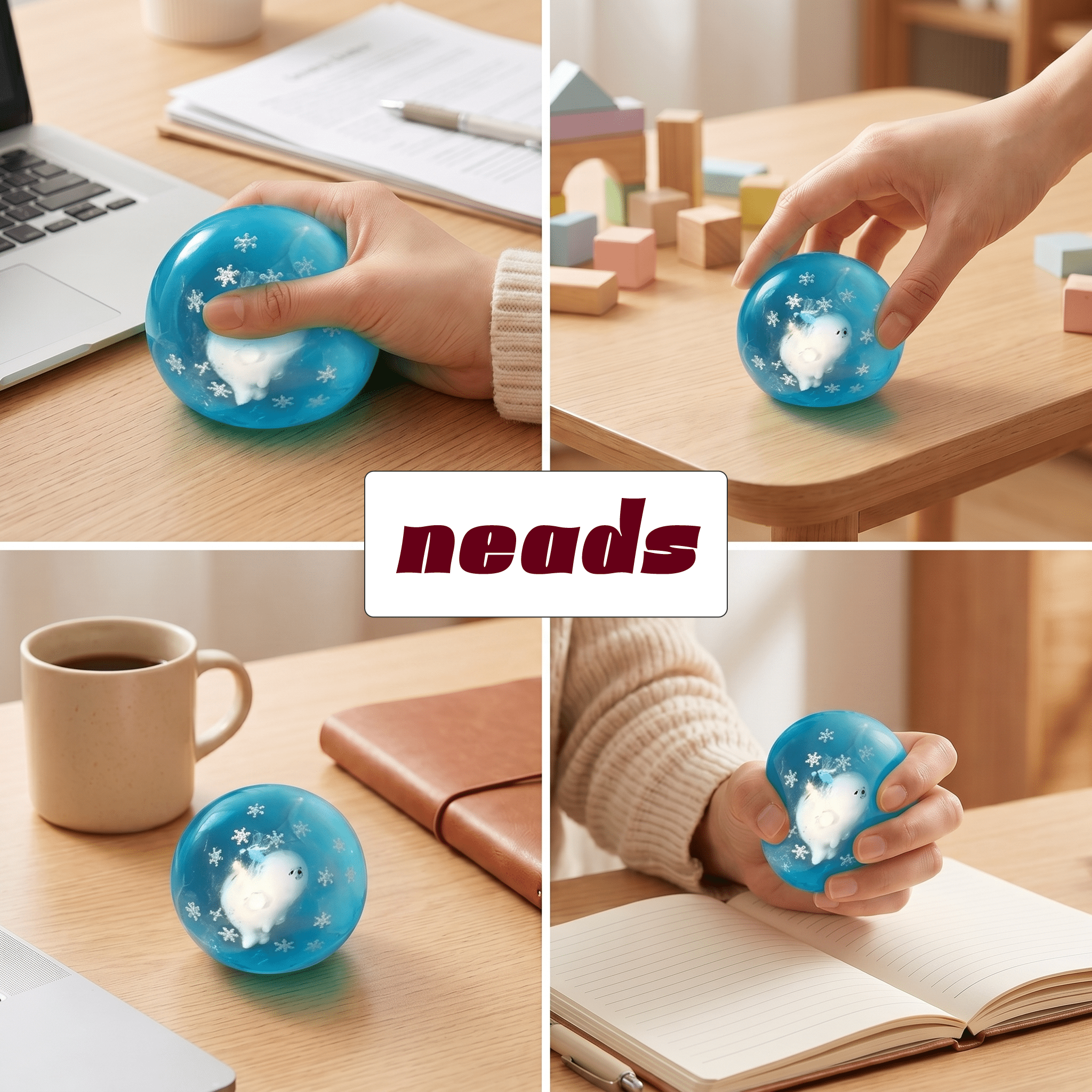 Arctic Seal Float Firm Coconut Oil Squishy ｜neads Handcrafted Sensory Toy - neads studio