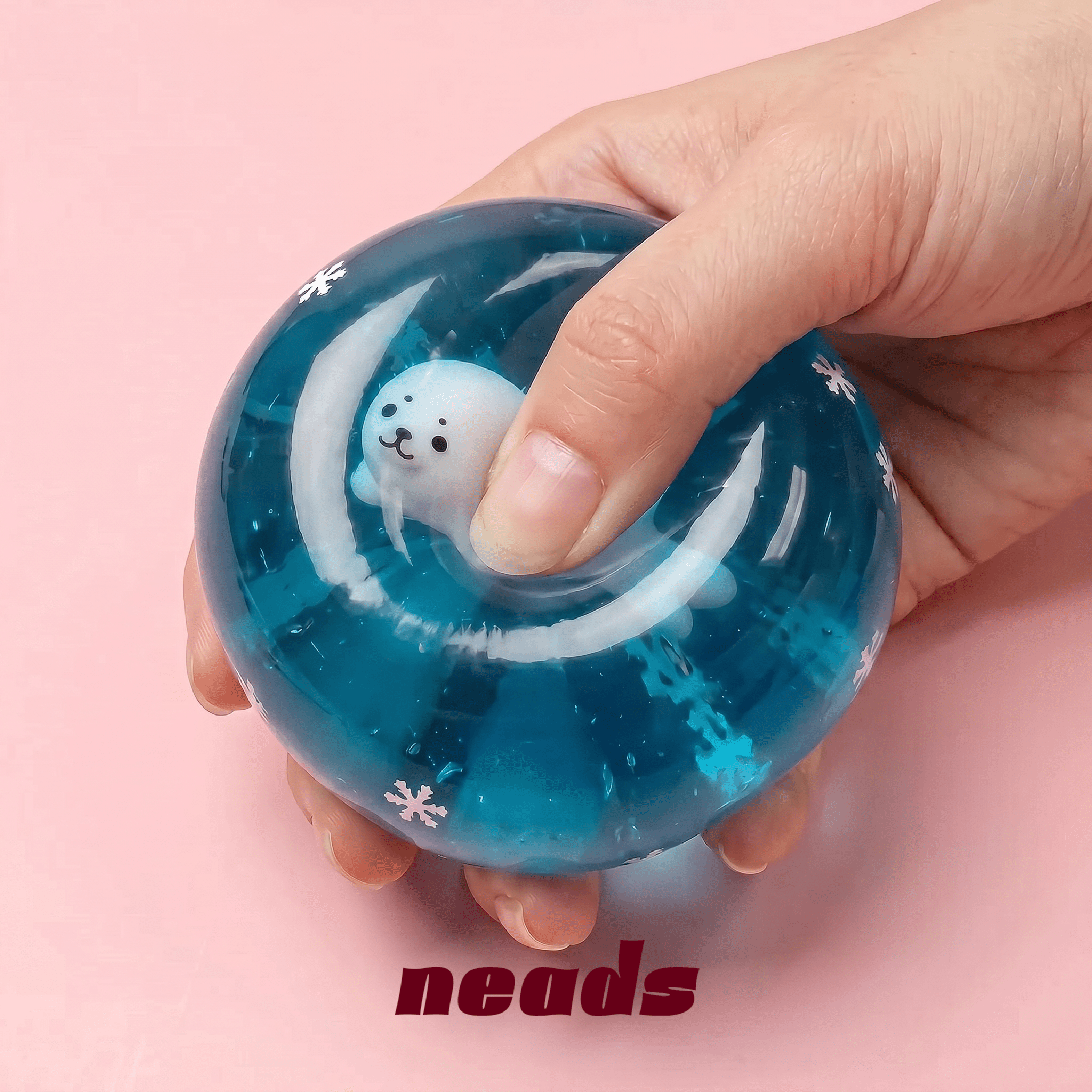 Arctic Seal Float Firm Coconut Oil Squishy ｜neads Handcrafted Sensory Toy - neads studio