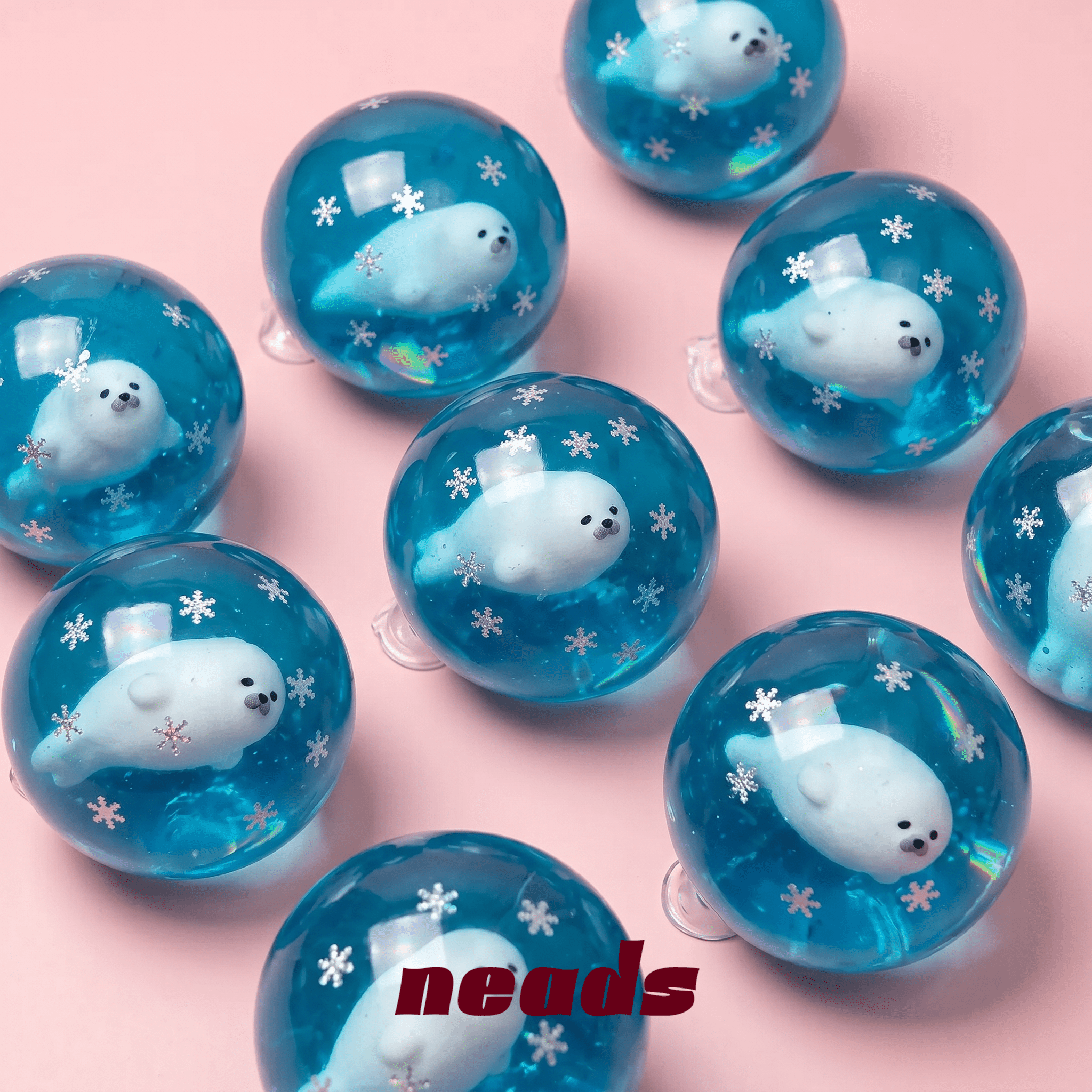 Arctic Seal Float Firm Coconut Oil Squishy ｜neads Handcrafted Sensory Toy - neads studio