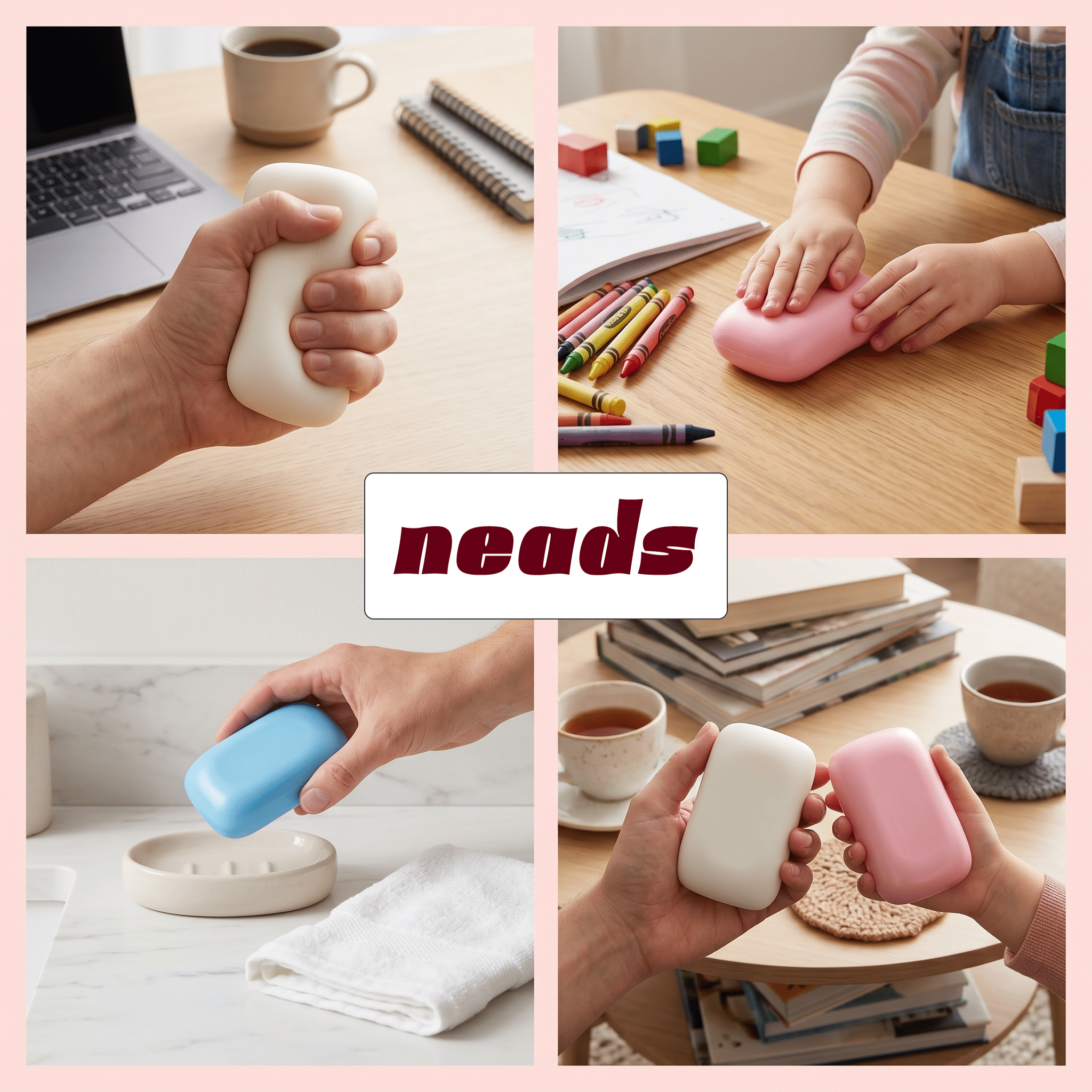 Artisan Soap Bar Crunchy Sensory Squishy｜neads Handcrafted Sensory Toy - neads studio