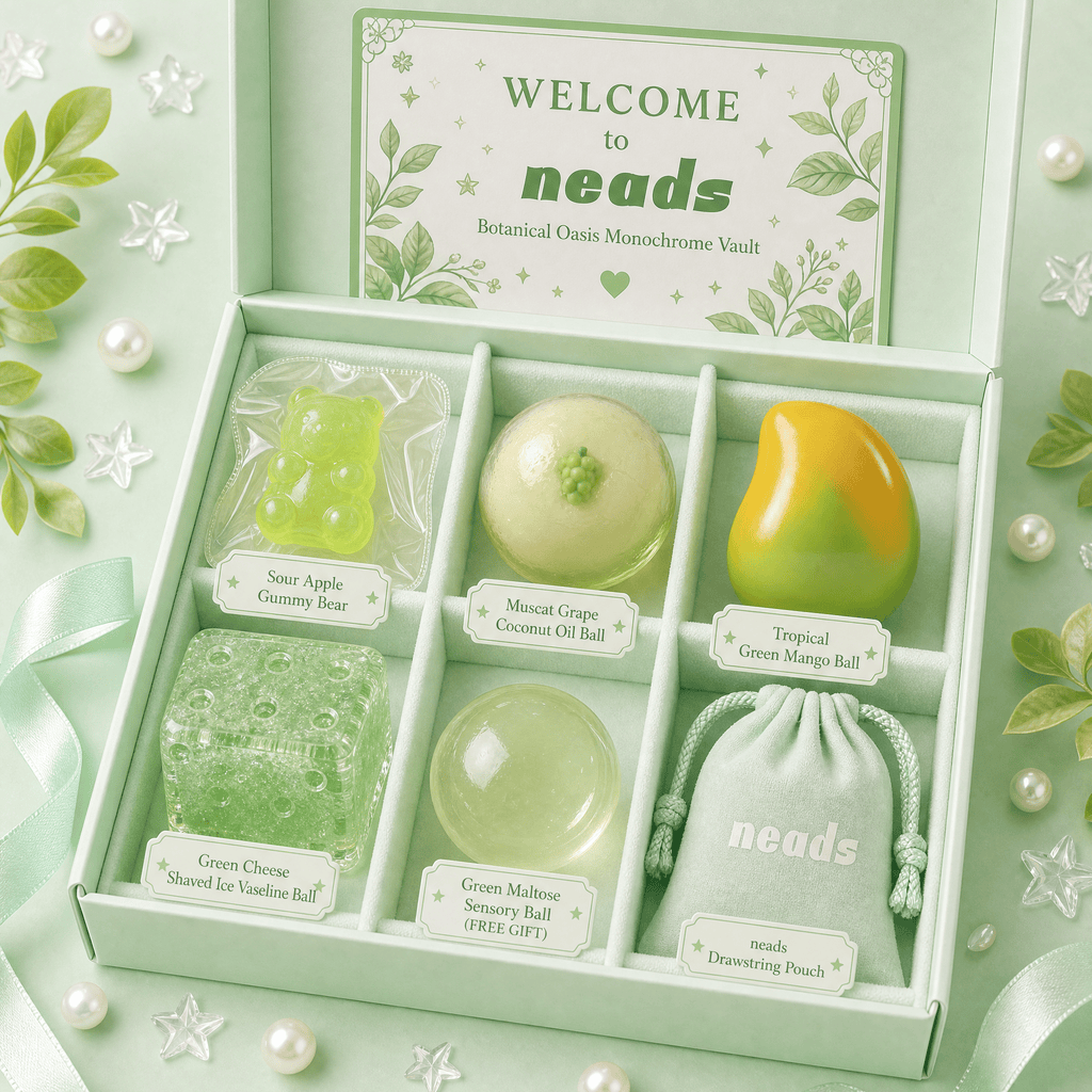 Botanical Oasis Monochrome Vault Aesthetic Green Sensory Bundle｜neads Handcrafted Sensory Toy - neads studio