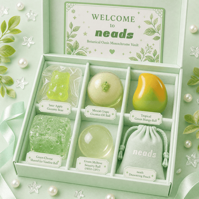 Botanical Oasis Monochrome Vault Aesthetic Green Sensory Bundle｜neads Handcrafted Sensory Toy - neads studio