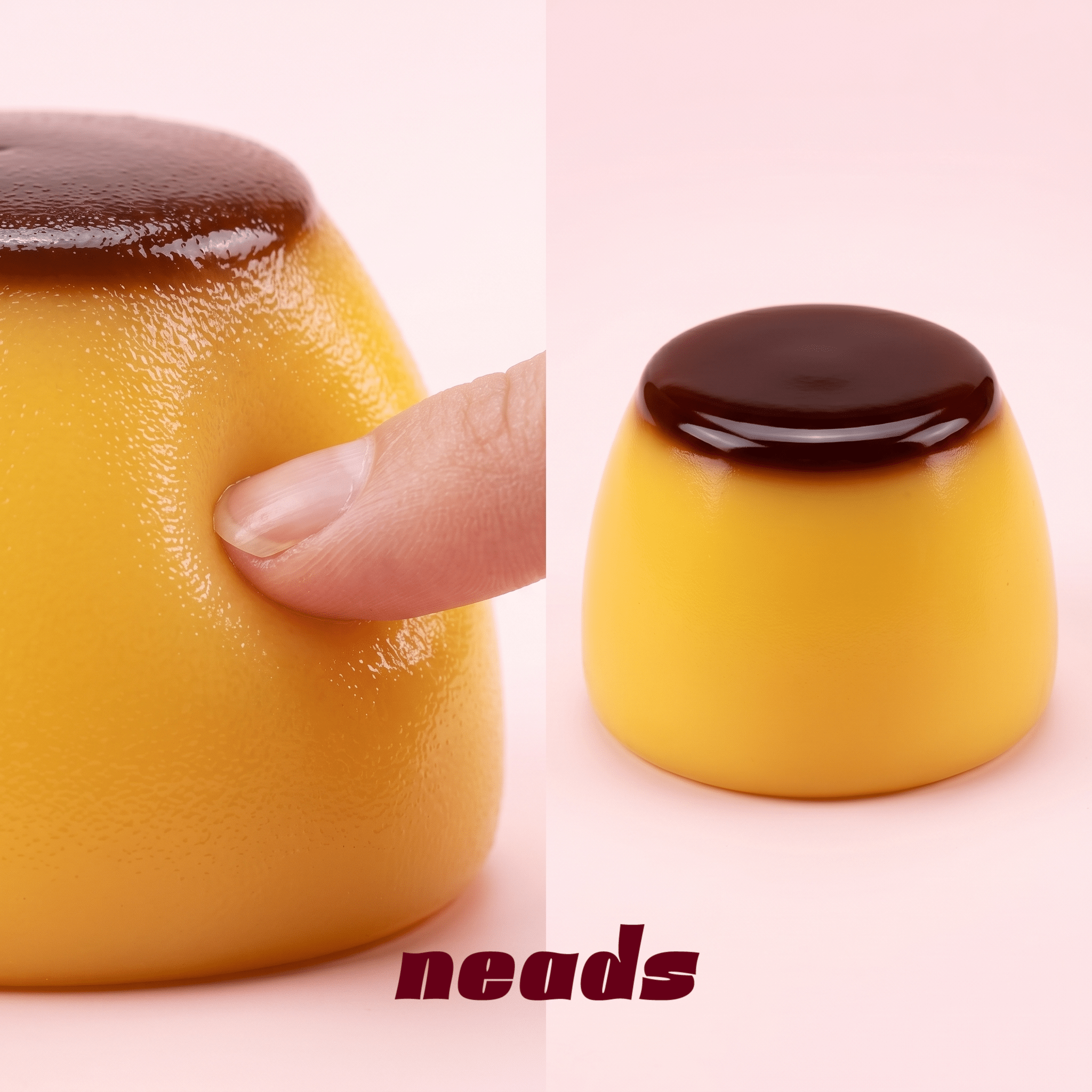 Caramel Pudding Crunch Sticky Sensory Squishy｜ neads Handcrafted Sensory Toy - neads studio