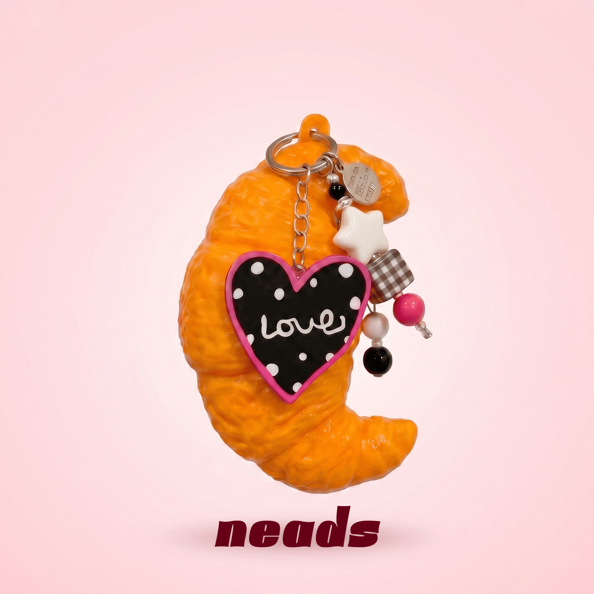 Crispy Croissant Charm Squishy & Bag Accessory｜neads Handcrafted Sensory Toy - neads studio
