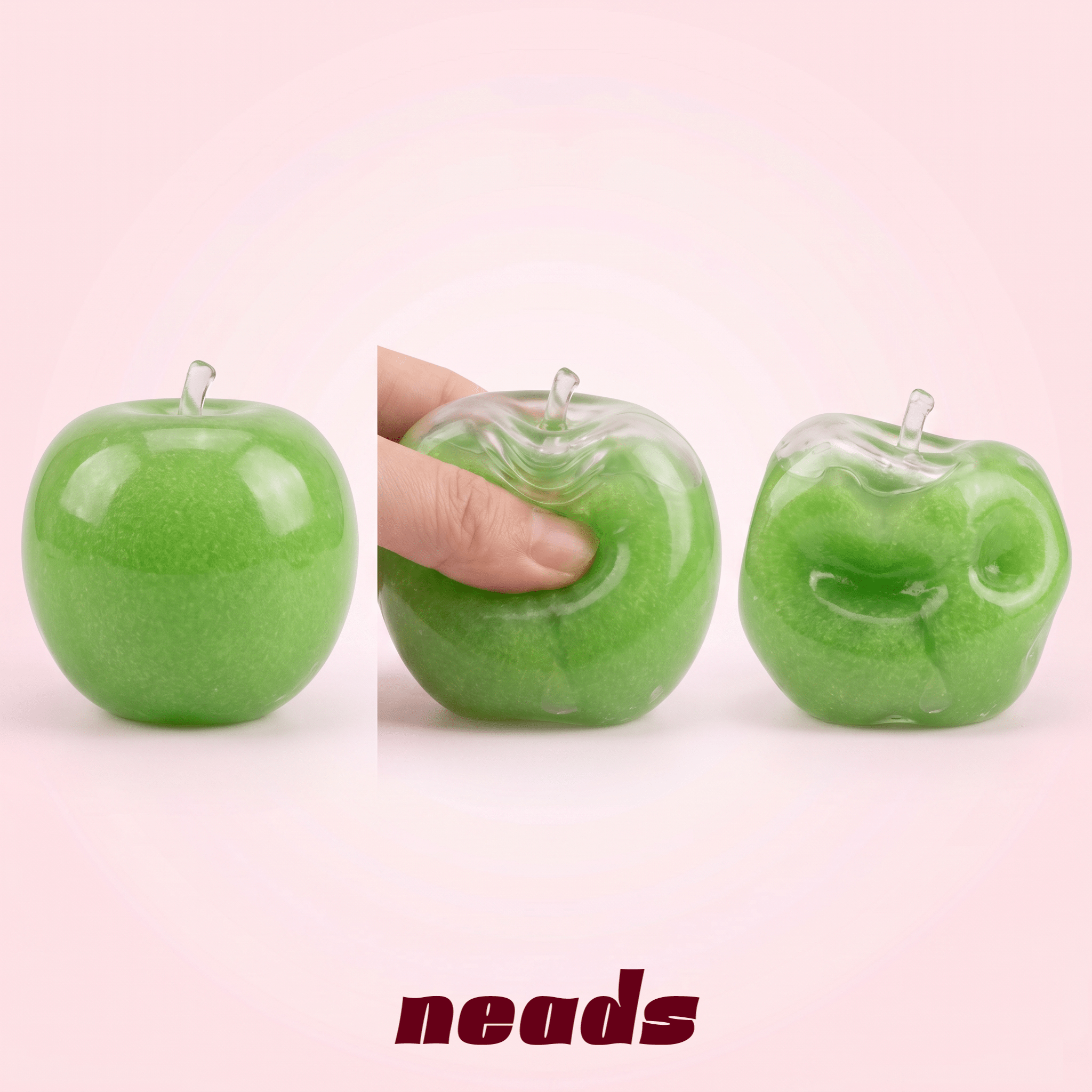 Crystal Green Apple Transparent Icee Squishy｜ neads Handcrafted Sensory Toy - neads studio