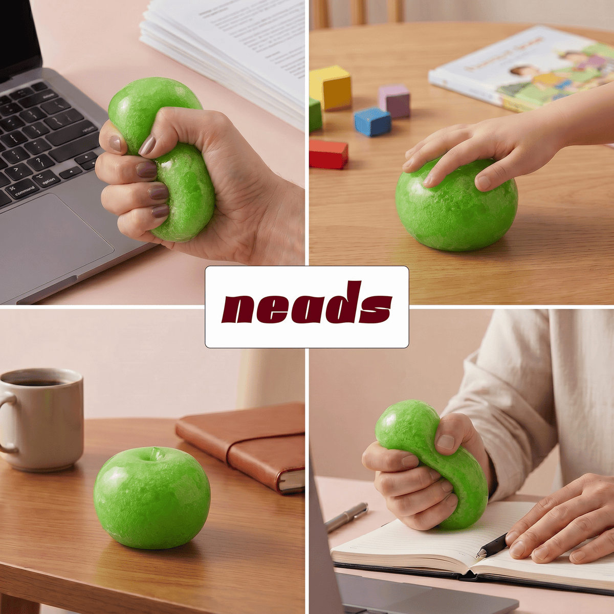 Crystal Green Apple Transparent Icee Squishy｜ neads Handcrafted Sensory Toy - neads studio