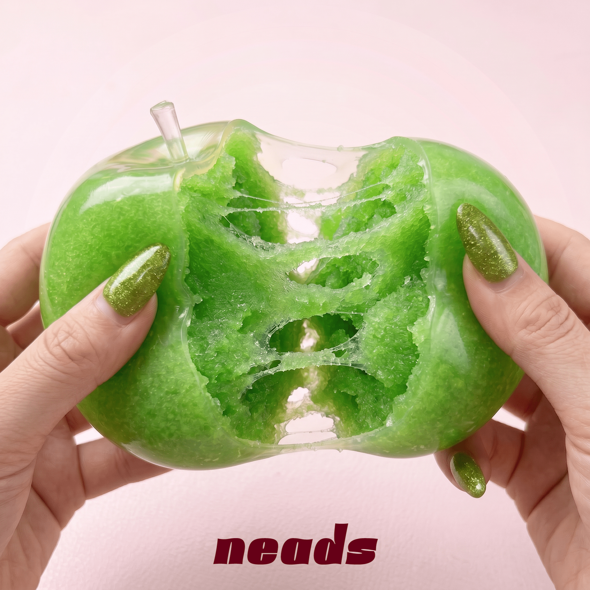 Crystal Green Apple Transparent Icee Squishy｜ neads Handcrafted Sensory Toy - neads studio