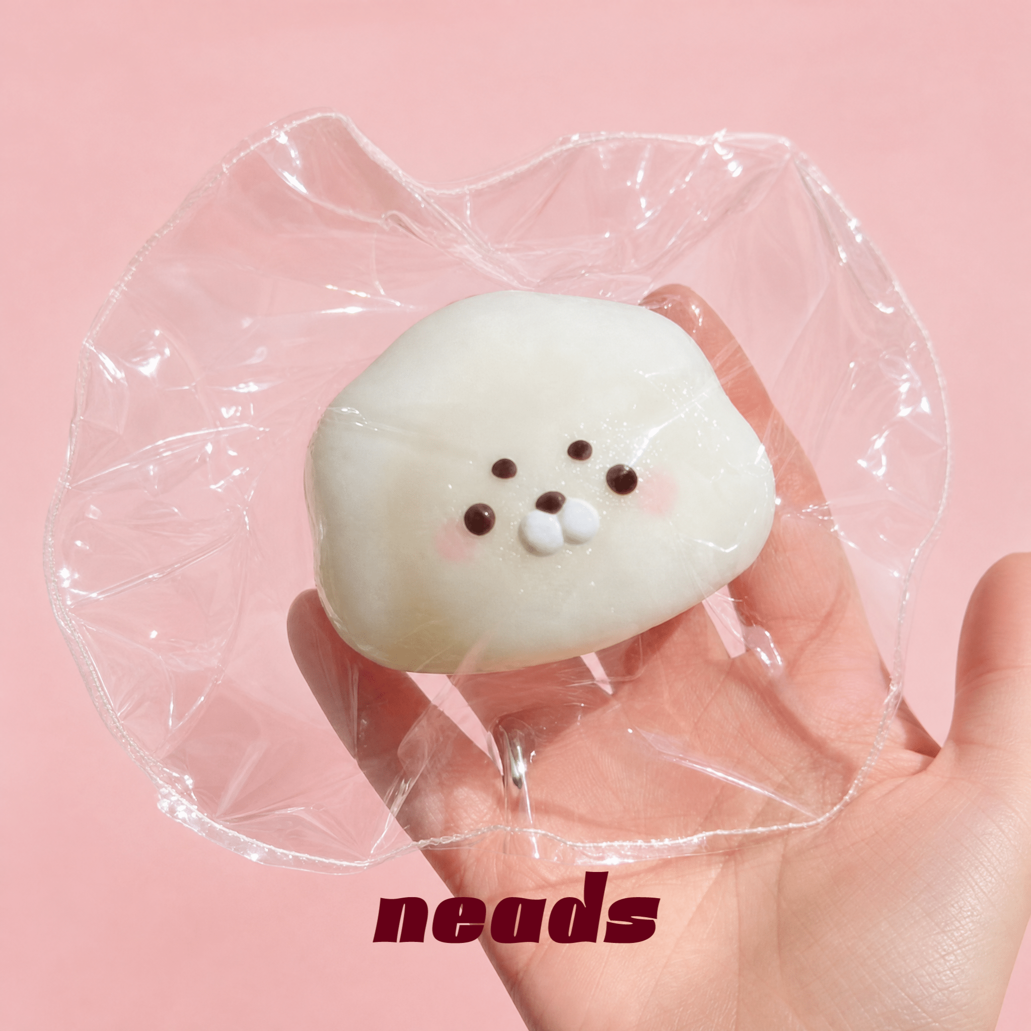 Cute Seal Mochi Dumpling Translucent Pocket Squishy｜neads Handcrafted Sensory Toy - neads studio
