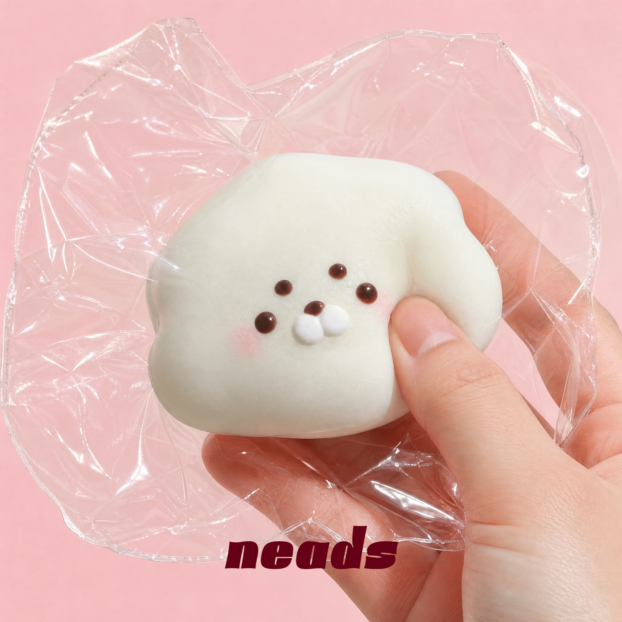 Cute Seal Mochi Dumpling Translucent Pocket Squishy｜neads Handcrafted Sensory Toy - neads studio