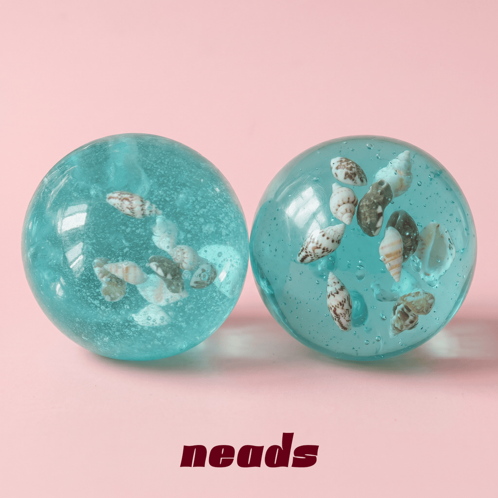 Deep Ocean Maltose Ball Real Seashell Sensory Toy | neads Handcrafted Sensory Toy - neads studio