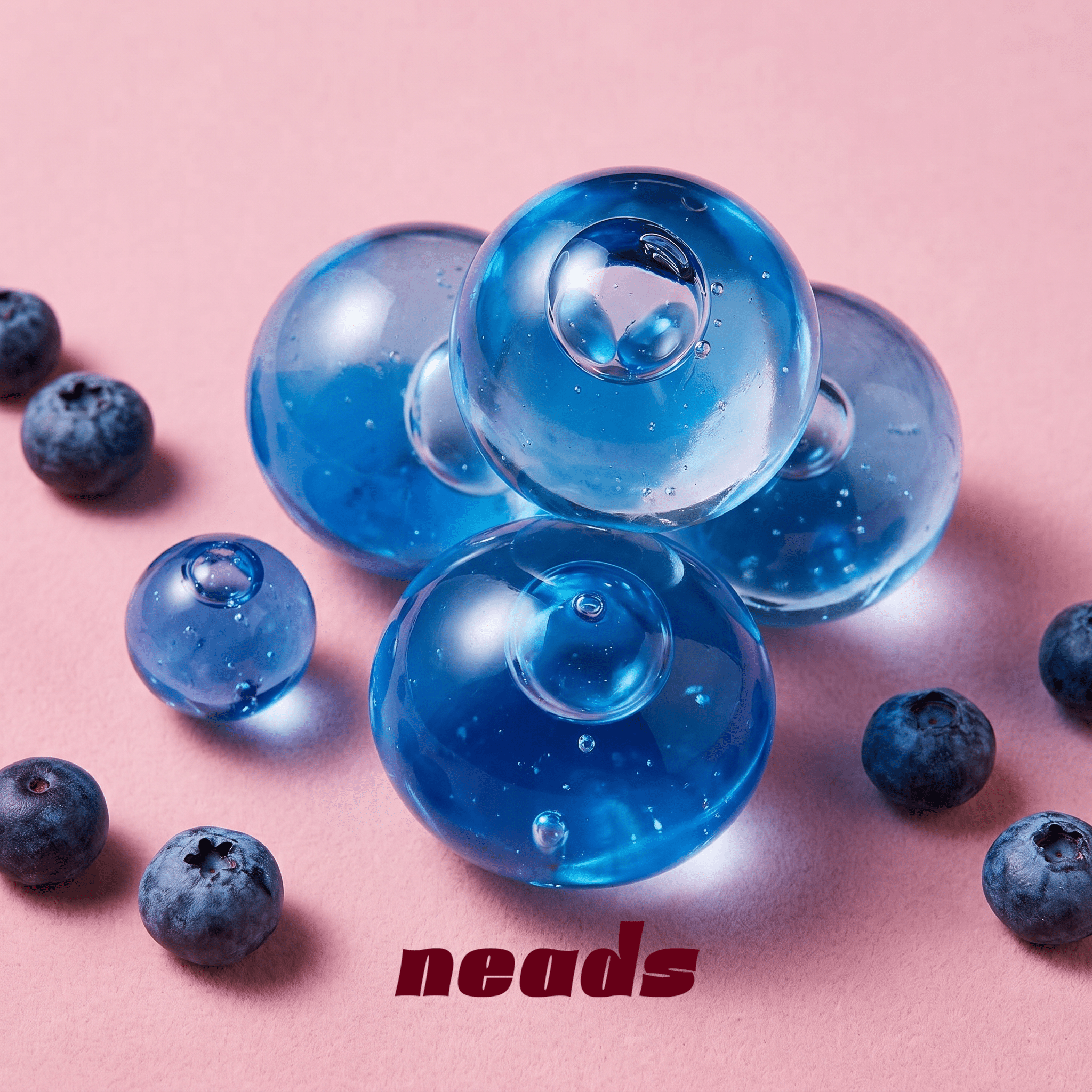 Dreamy Blueberry Coconut Firm Clear Squishy｜neads Handcrafted Sensory Toy - neads studio