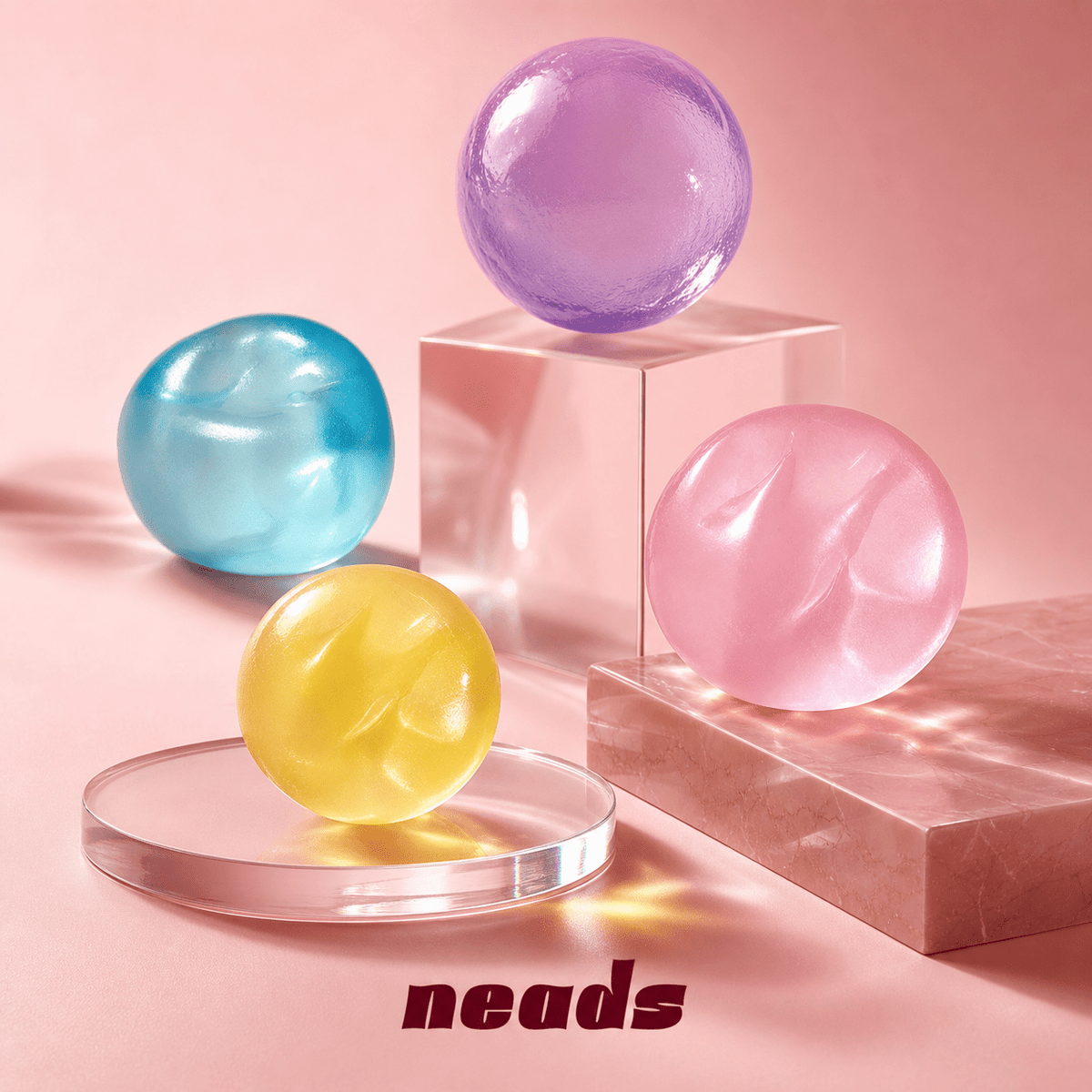 Dreamy Translucent Vaseline Squishy Ball | Silent Sensory Fidget | Mini Moldable Toy Handcrafted Sensory Toy - neads studio