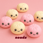 Expressive Dual-Color Bun Squishy - 2 Unique Textures | neads Handcrafted Sensory Toy - neads studio