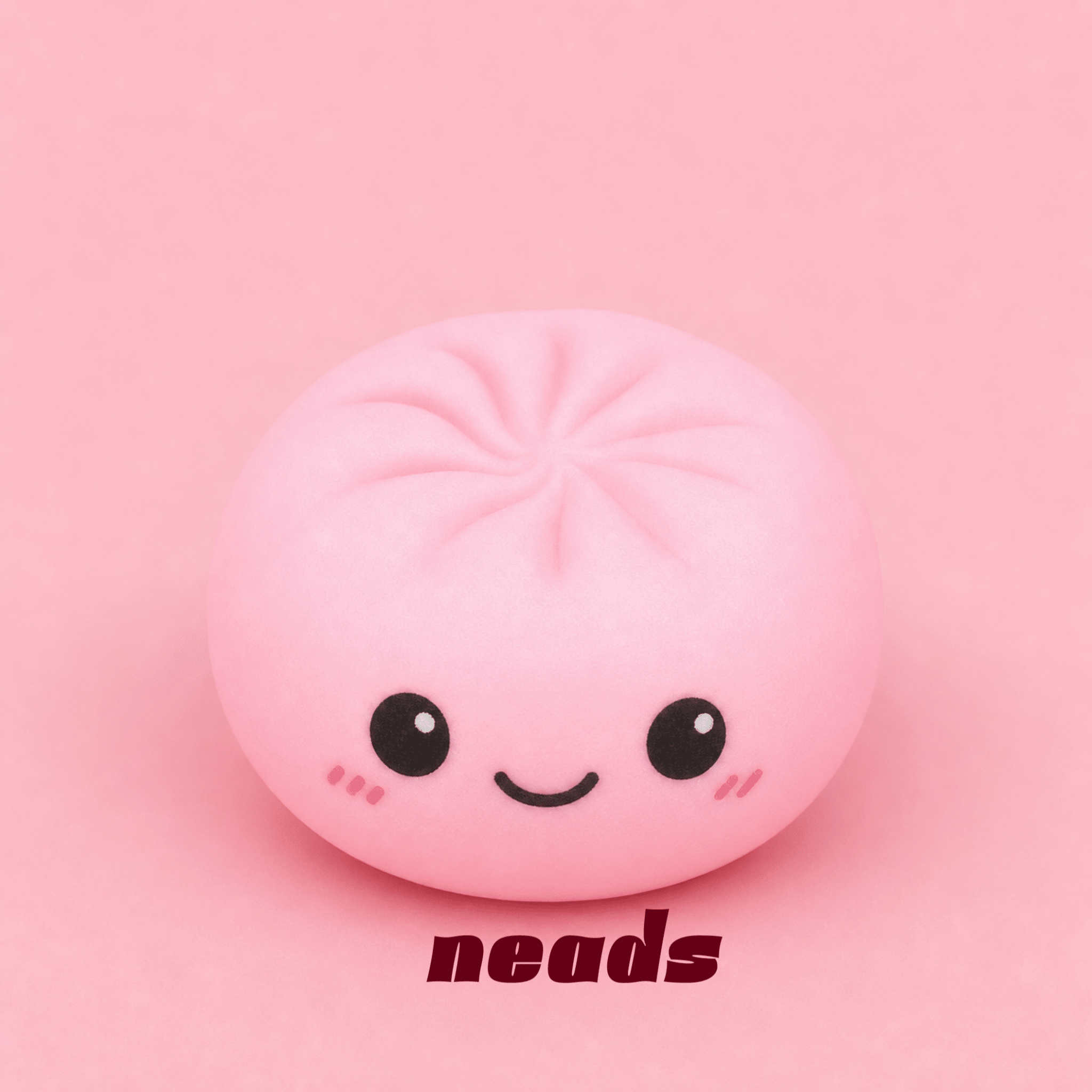 Expressive Dual-Color Bun Squishy - 2 Unique Textures | neads Handcrafted Sensory Toy - neads studio