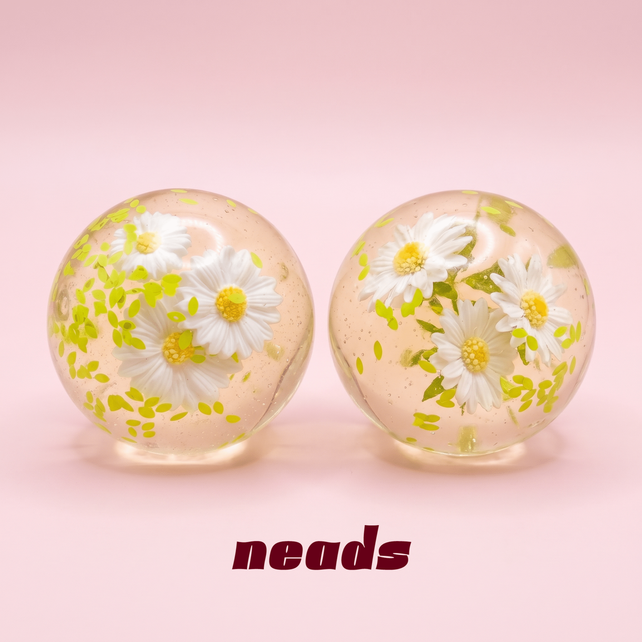 Fresh Daisy Maltose Core Crystal Floral Squishy | neads Handcrafted Sensory Toy - neads studio