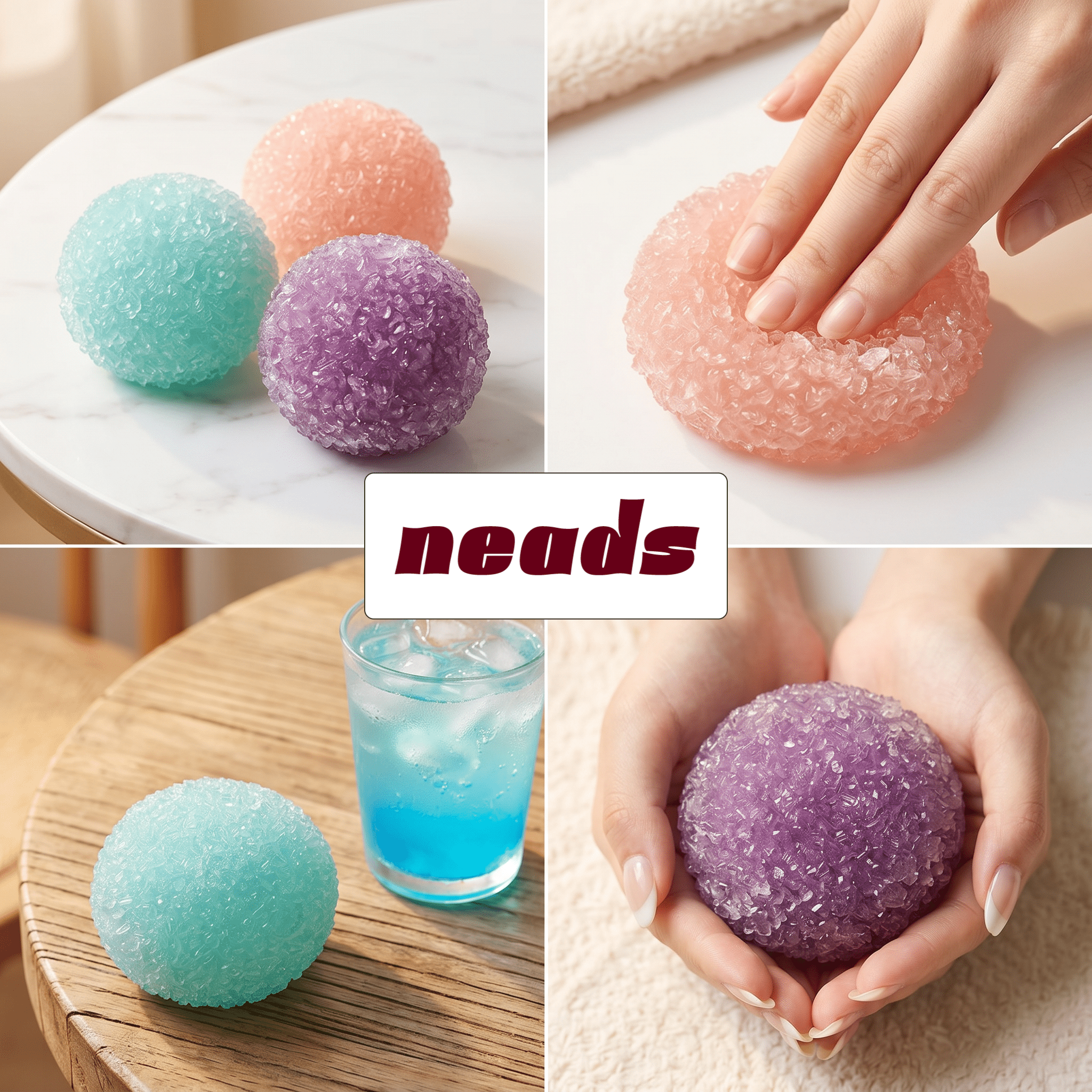 Frosted Bayberry Icee Moldable Textured Squishy｜neads Handcrafted Sensory Toy - neads studio