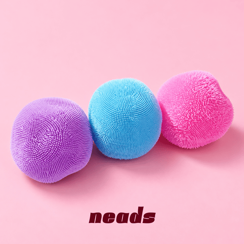 Fuzzy Texture Ball Vaseline Squishy – 3 Colors Handcrafted Sensory Toy - neads studio