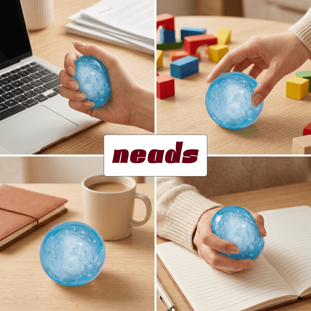 Glacier Snowball Coconut Dual-Texture Sensory Dough｜neads Handcrafted Sensory Toy - neads studio