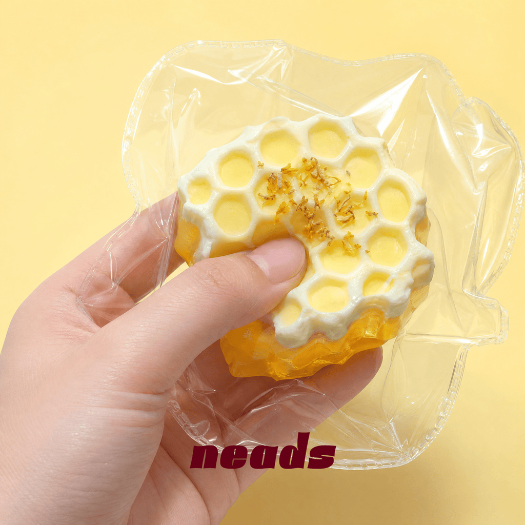 Golden Honeycomb Morsel Sticky Silicone Squishy｜neads Handcrafted Sensory Toy - neads studio