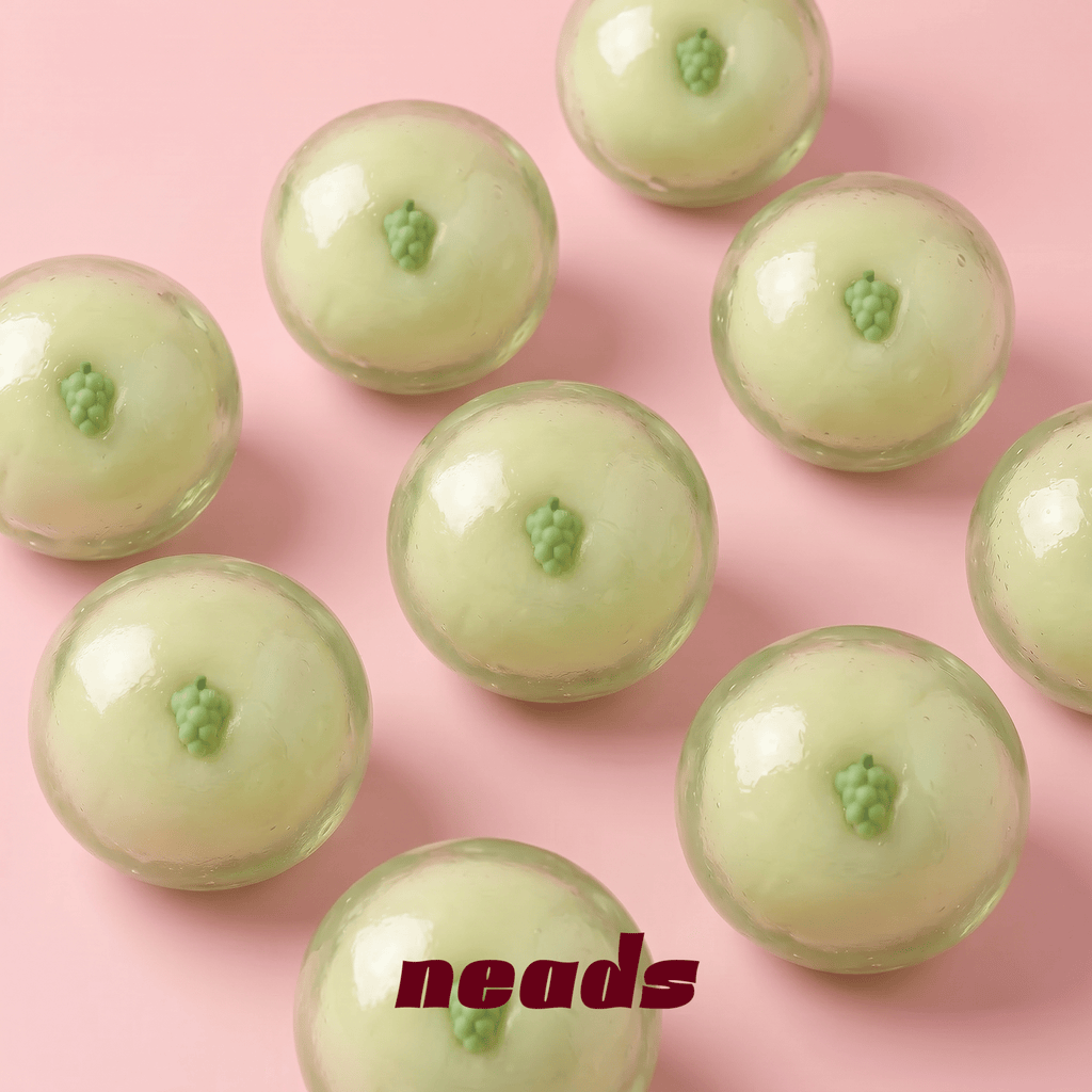 Green Grape Coconut Firm Dual-Tone Squishy by neads Handcrafted Sensory Toy - neads studio