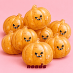 Halloween Devil Pumpkin Crunch Squishy – Limited Edition Handcrafted Sensory Toy - neads studio