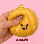 Halloween Devil Pumpkin Crunch Squishy – Limited Edition Handcrafted Sensory Toy - neads studio