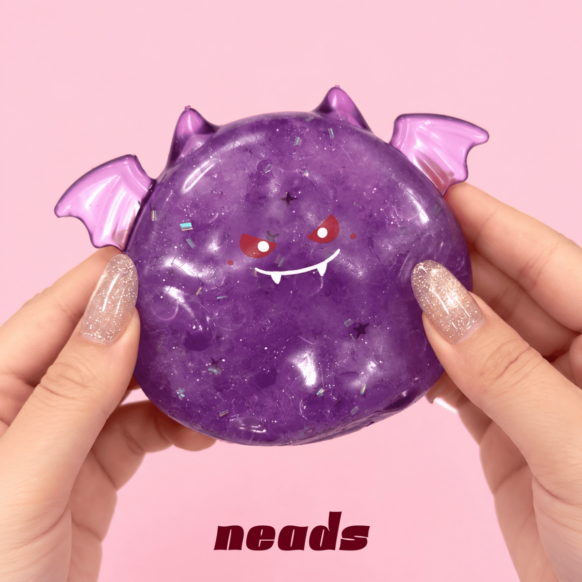 Halloween Purple Devil Crunch Squishy – Vaseline ASMR Toy Handcrafted Sensory Toy - neads studio