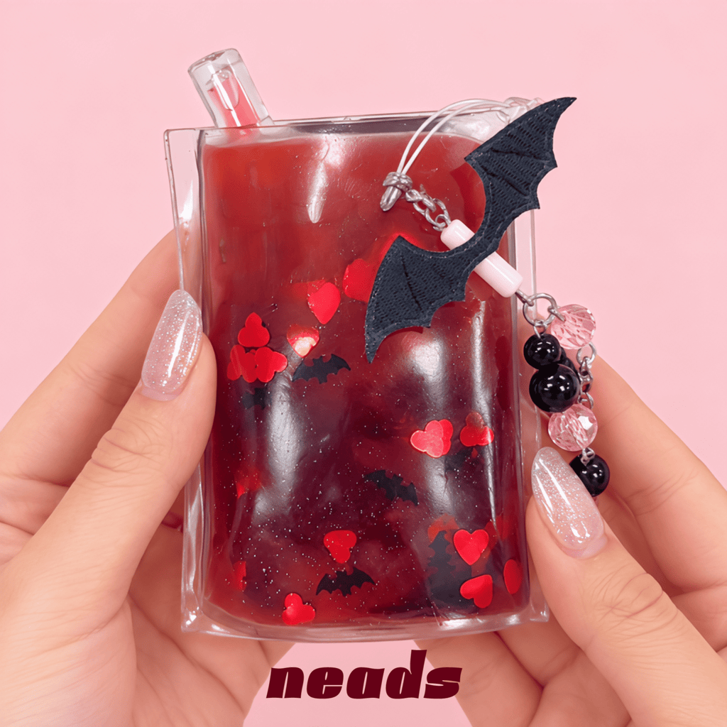 Halloween Snow Slime Drink Pouch Squishy – Fast Rising Handcrafted Sensory Toy - neads studio
