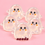Halloween Ultra-Soft Ghost Squishy – Non-Rising Toy Handcrafted Sensory Toy - neads studio