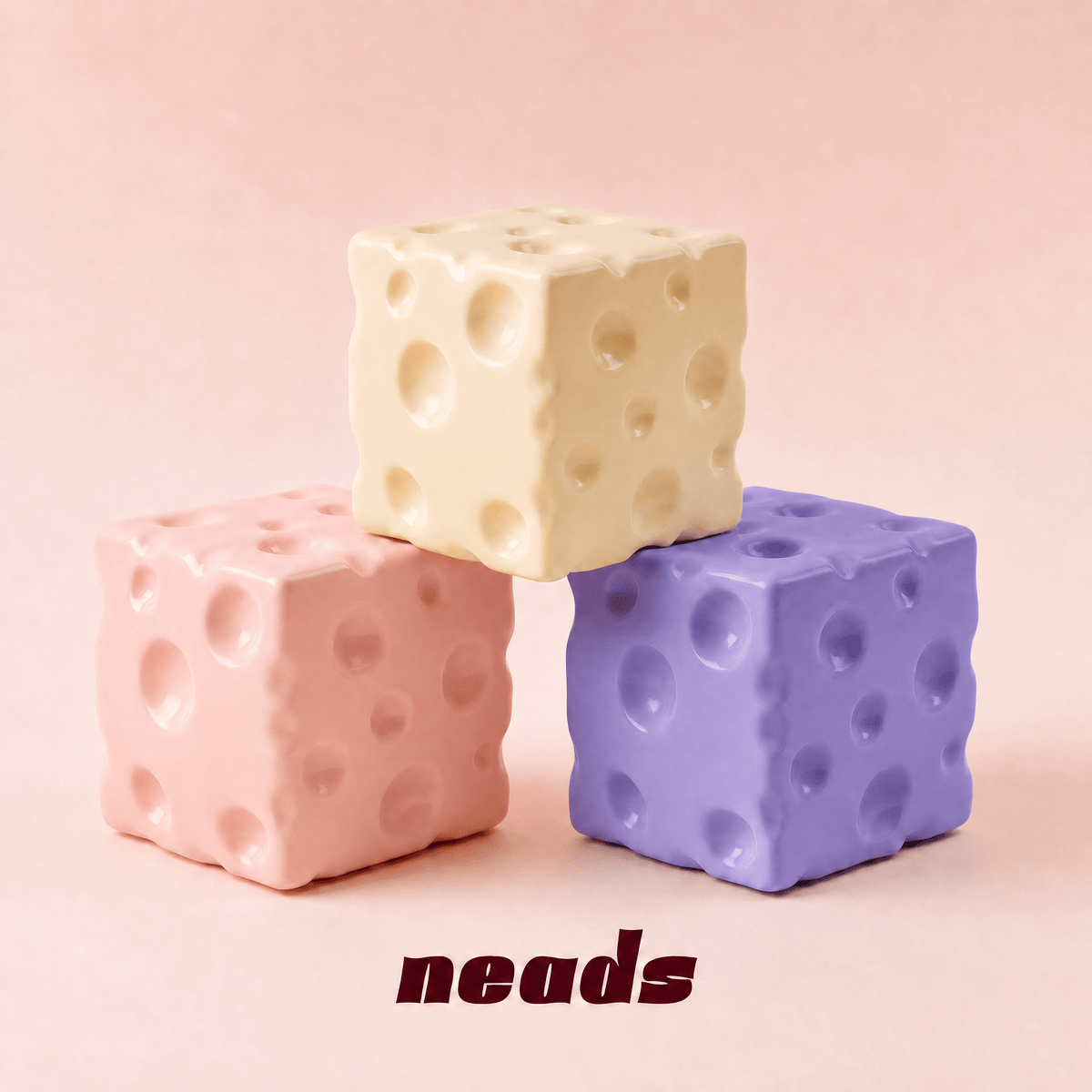 Jumbo Cheese Block Handmade Ball | neads Handcrafted Sensory Toy - neads studio