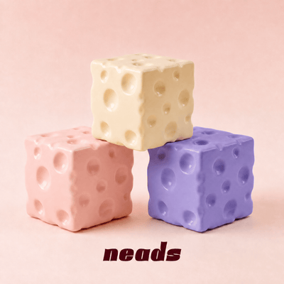 Jumbo Cheese Block Handmade Ball | neads Handcrafted Sensory Toy - neads studio