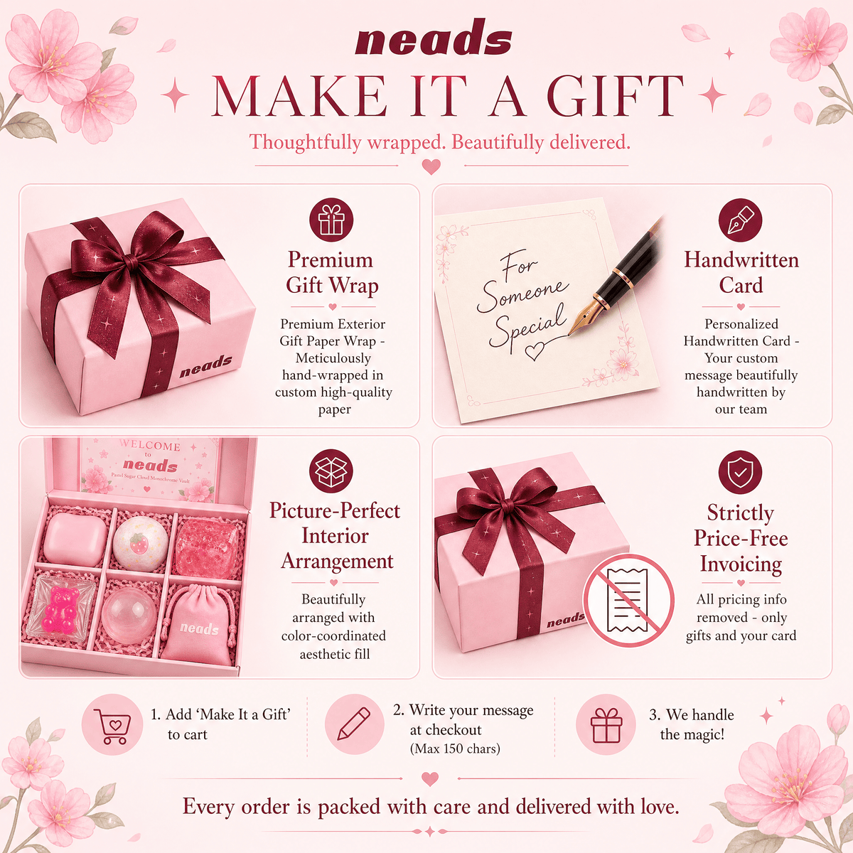 Make It a Gift | Premium Gift Wrapping & Handwritten Card Service Handcrafted Sensory Toy - neads studio