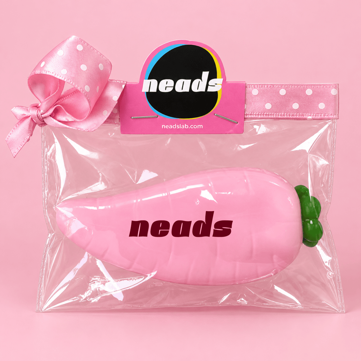 Mini Pink Radish Vaseline Squishy – Silent Sensory Toy Handcrafted Sensory Toy - neads studio