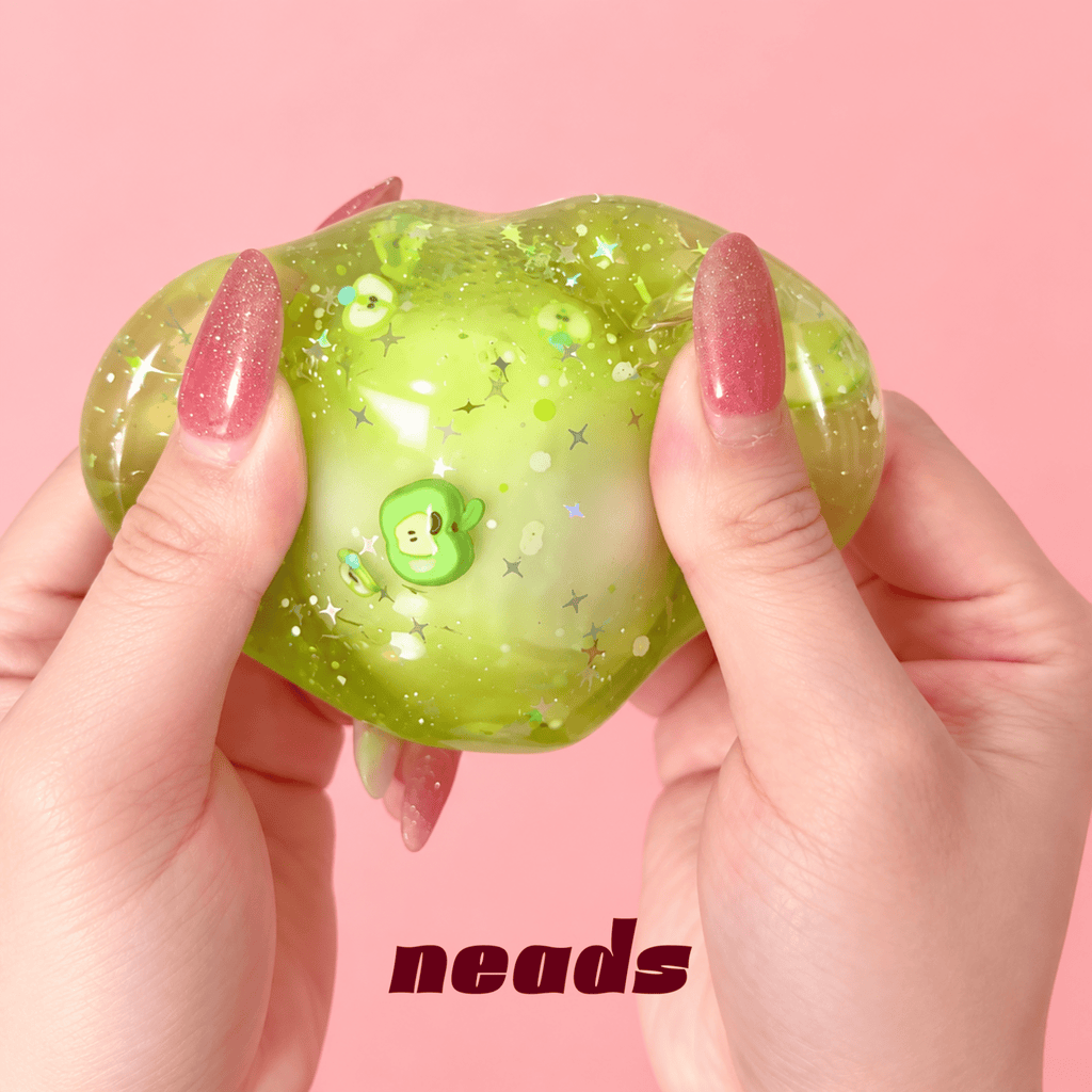 neads Apple Wax-Shell Perlite Crunch Squishy | Triple-Texture ASMR Sensory Toy Handcrafted Sensory Toy - neads studio