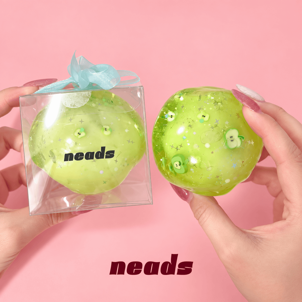 neads Apple Wax-Shell Perlite Crunch Squishy | Triple-Texture ASMR Sensory Toy Handcrafted Sensory Toy - neads studio