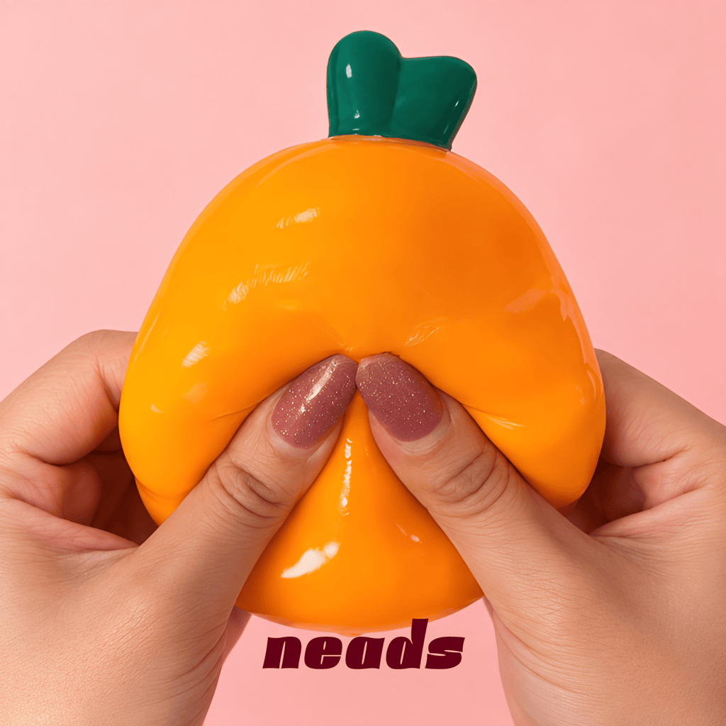 neads Cartoon Carrot Crunchy Clay Squishy | Firm Slow-Rising ASMR Texture Handcrafted Sensory Toy - neads studio