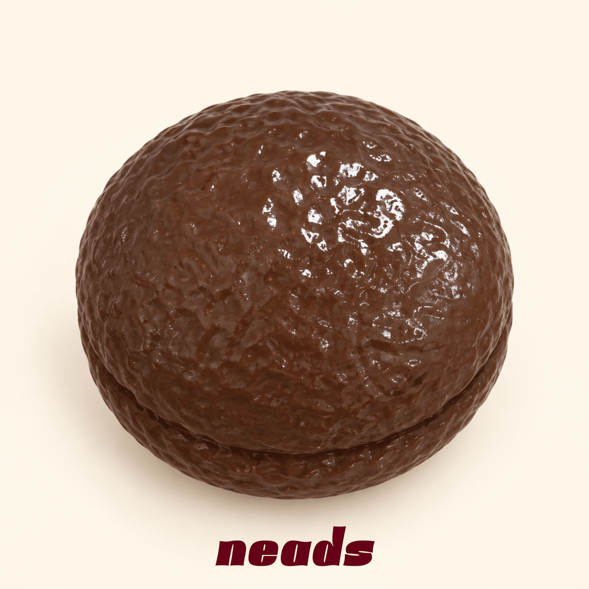 neads Chocolate Pie Dual-Texture Squishy | Crunchy Clay & Ultra-Soft Vaseline Handcrafted Sensory Toy - neads studio
