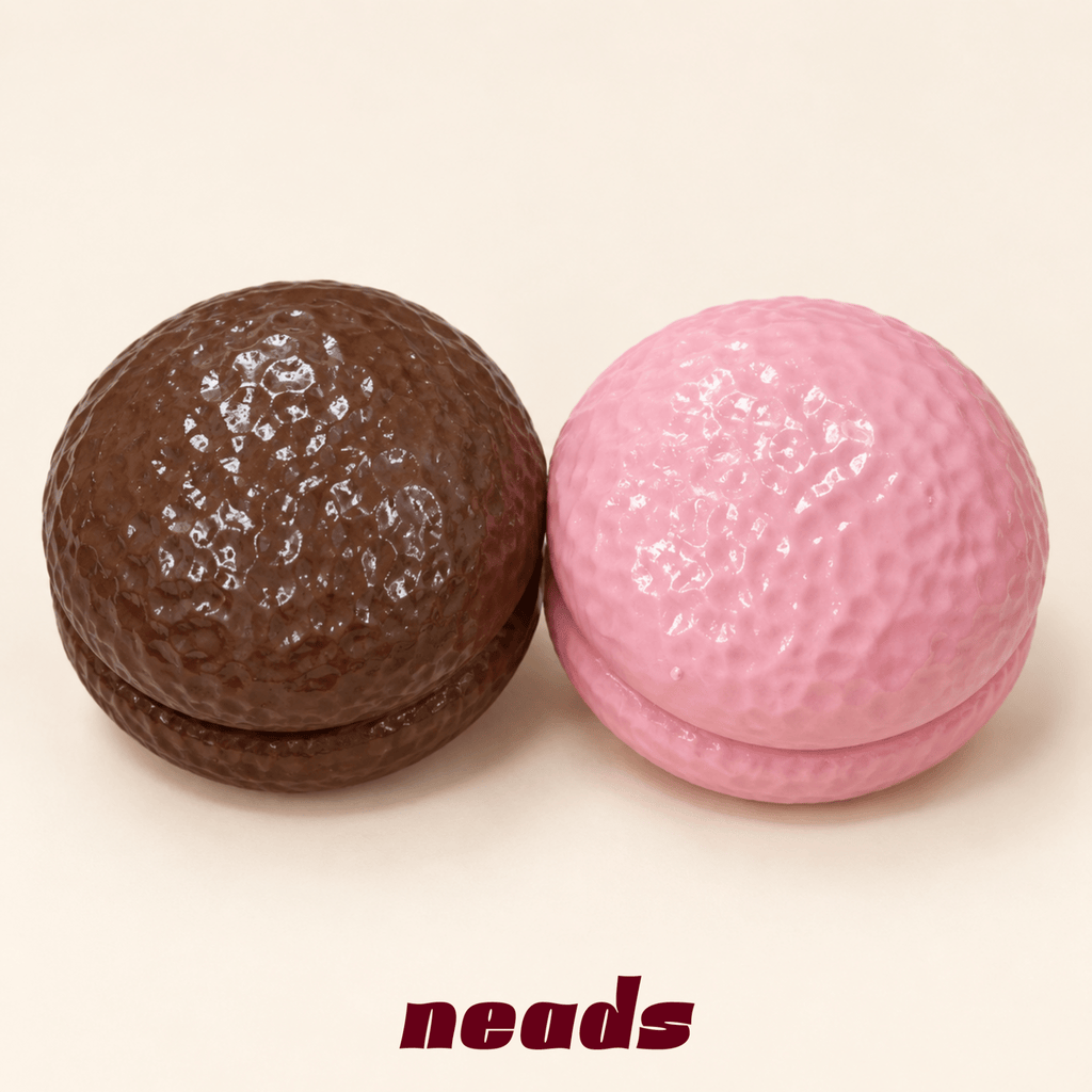 neads Chocolate Pie Dual-Texture Squishy | Crunchy Clay & Ultra-Soft Vaseline Handcrafted Sensory Toy - neads studio