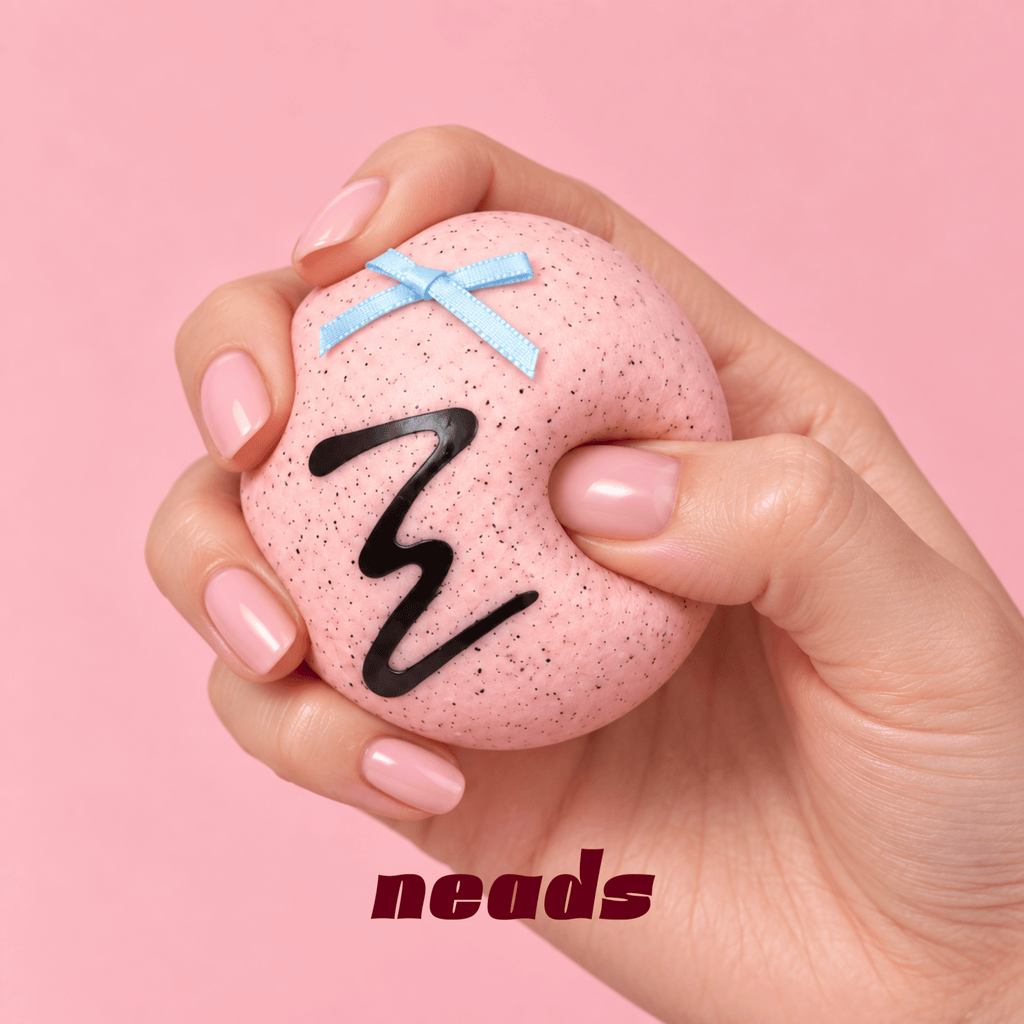 neads Ice Cream Scoop Duo Soft-Crunch ASMR Squishy | Pink & Blue 2-Piece Set Handcrafted Sensory Toy - neads studio