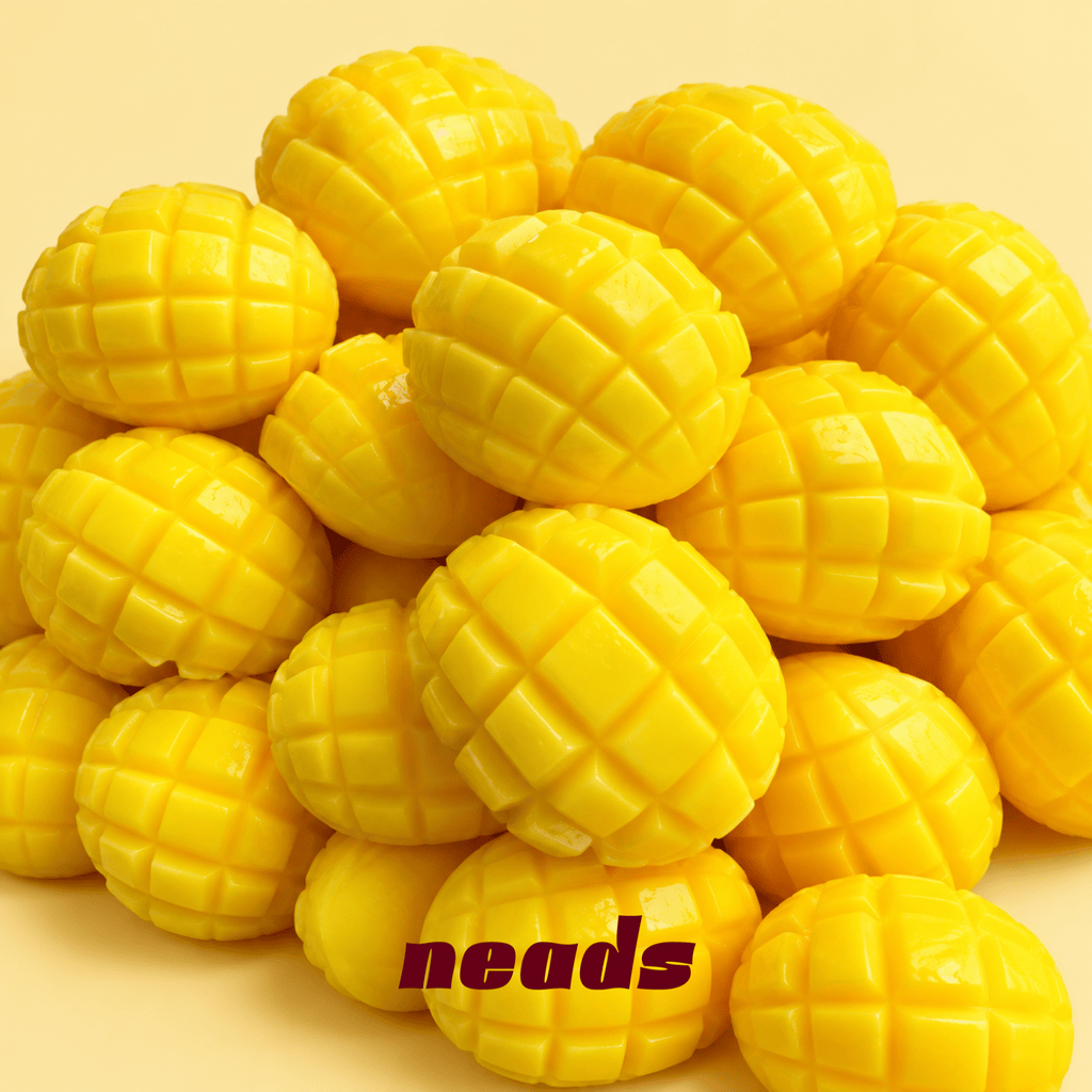 neads Mango Chunk Bumpy Crunch Squishy | Buttery Clay Block ASMR Handcrafted Sensory Toy - neads studio