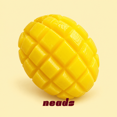 neads Mango Chunk Bumpy Crunch Squishy | Buttery Clay Block ASMR Handcrafted Sensory Toy - neads studio