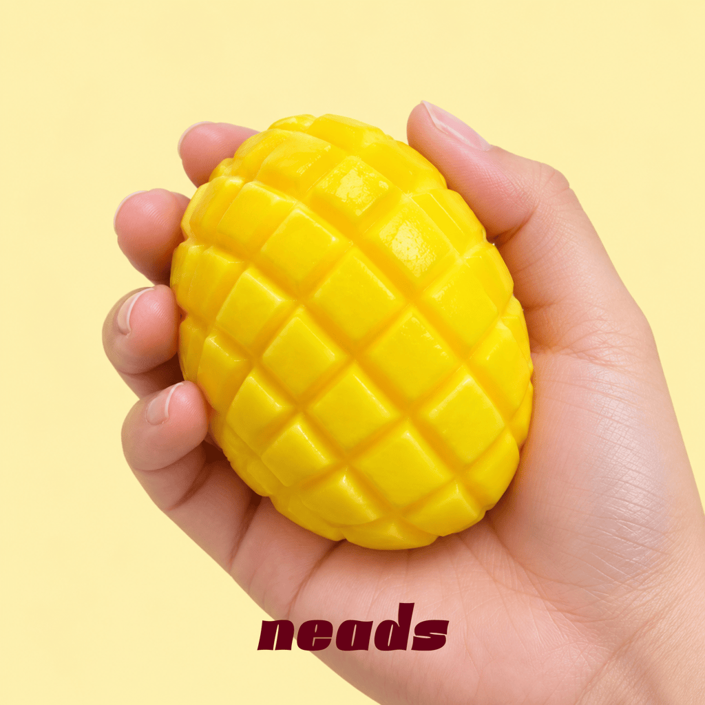 neads Mango Chunk Bumpy Crunch Squishy | Buttery Clay Block ASMR Handcrafted Sensory Toy - neads studio