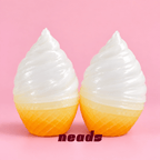 neads Mini Ice Cream Cone Crunch Squishy | Lightweight Clay & Sequin ASMR Toy Handcrafted Sensory Toy - neads studio