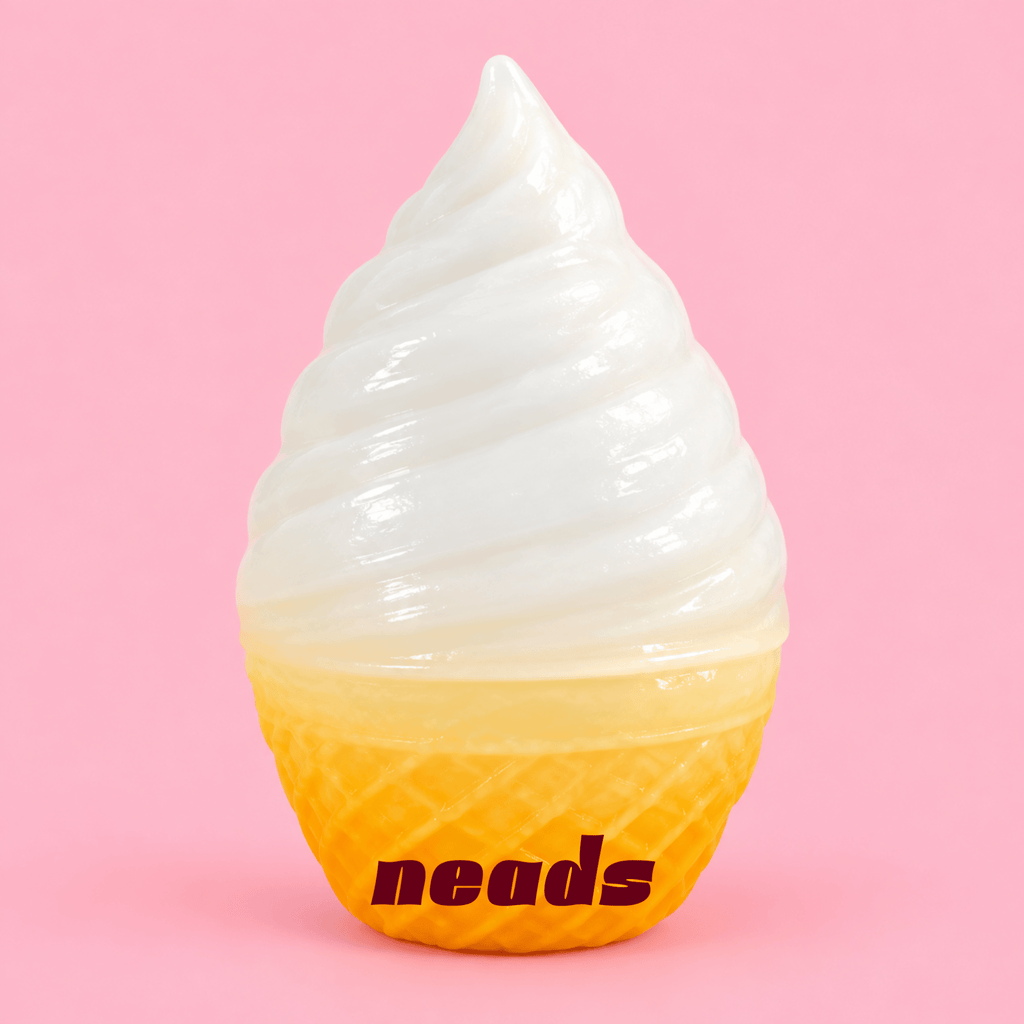neads Mini Ice Cream Cone Crunch Squishy | Lightweight Clay & Sequin ASMR Toy Handcrafted Sensory Toy - neads studio