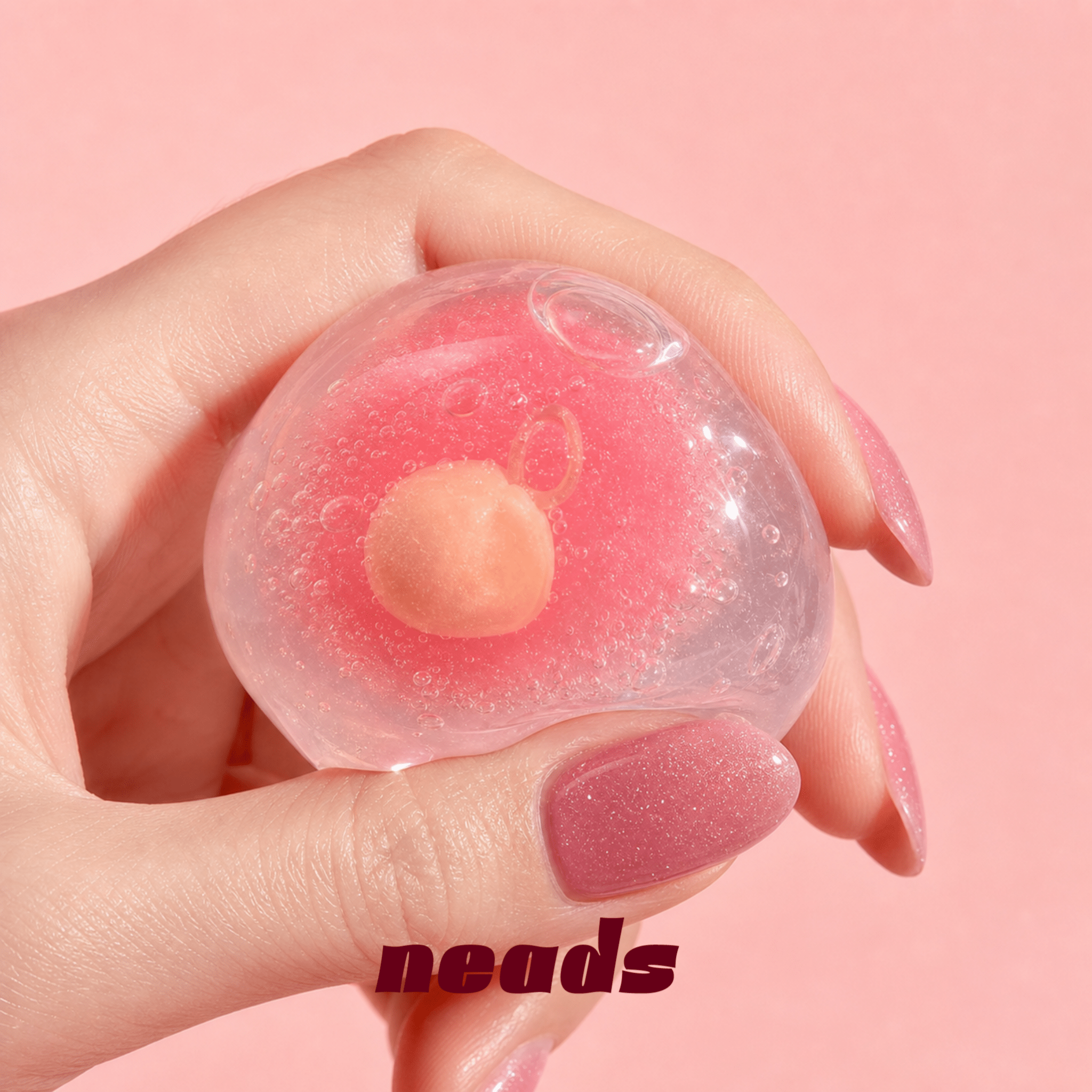 neads Peach Slushie Dual-Texture Squishy Handcrafted Sensory Toy - neads studio