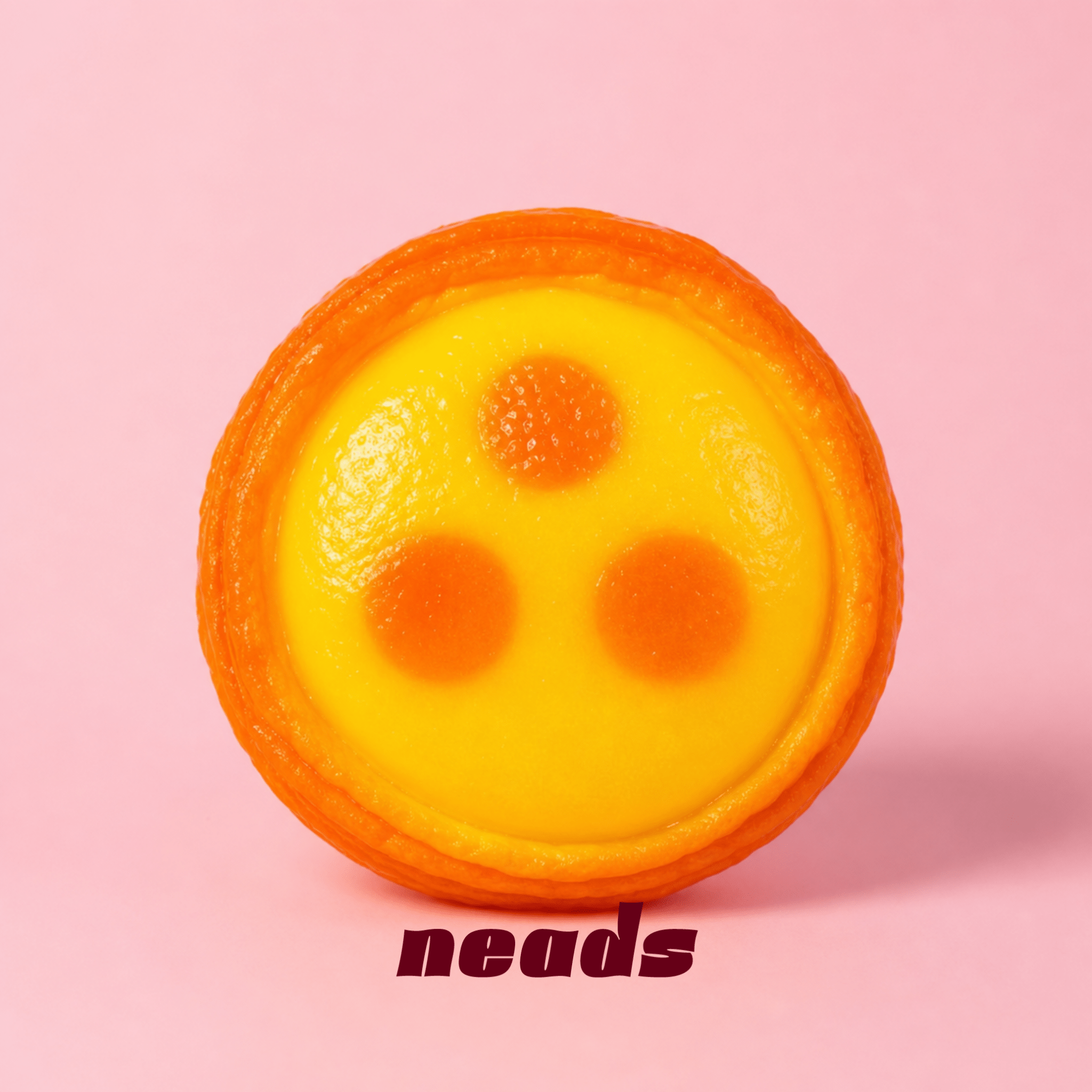 neads Realistic Mini Egg Tart Crunchy Squishy Handcrafted Sensory Toy - neads studio