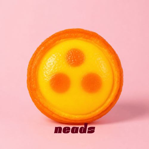 neads Realistic Mini Egg Tart Crunchy Squishy Handcrafted Sensory Toy - neads studio