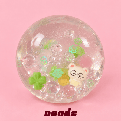 neads Rilakkuma Clover Water-Slime Squishy | Floating Bead Fluid Sensory Ball Handcrafted Sensory Toy - neads studio